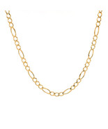 5.2 mm 14K Yellow Gold Classic Figaro Chain Necklace - £770.02 GBP