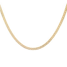 3.3 mm 14k Yellow Gold Curb Chain Necklace - £333.21 GBP