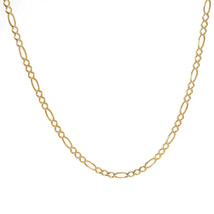 4.4 mm 14K Yellow Gold Classic Figaro Chain Necklace Italy - £504.08 GBP