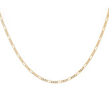 5.5 mm 14K Yellow Gold Classic Figaro Chain Necklace - £204.70 GBP