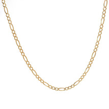 3.8 mm 14K Yellow Gold Classic Figaro Chain Necklace Italy - £533.30 GBP