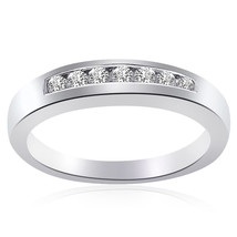 0.20 Carat Womens Round Cut Diamond Wedding Band Platinum - £710.61 GBP