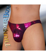 ThunderBox Nylon Spandex Pink Reptile Contour Brief, Poser, Swim, Casual Size S, - $30.00