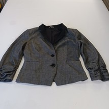 Express RN#55285 Women's Gray Cotton Blend 2-Button Blazer Jacket Size 4 image 13