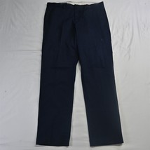 J.CREW 34 x 32 Navy Blue Bedford Slim Tapered Cotton Mens Dress Pants - £14.95 GBP