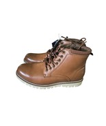 Steve Madden Mens Size 8.5 Boots P-Bowery Chukka Cognac Brown Lace-up Zi... - $28.15 CAD