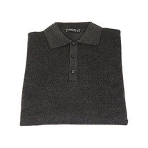 Mens PRINCELY Soft Merinos Wool Sweater Knits Lightweight Polo 1011-40 Charcoal image 6