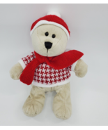 Starbucks Bearista Bear Cream Holiday 2018 Edition Boy Bear Red Scarf B50 - €8,52 EUR