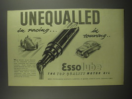 1953 Esso Essolube Motor Oil Ad - Unequalled in racing.. In touring - $18.49