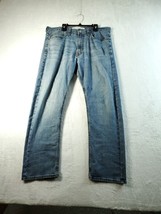 Levi Signature Straight Leg Jeans Mens Size 34 Blue Denim Cotton Pockets Pull On - £5.88 GBP