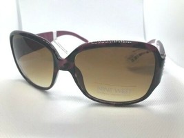 NEW Nine West Womens Black Gold &amp; Pink Rectangle Sunglasses Fashion Trendy - £11.72 GBP