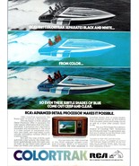 1981 RCA Colortrak Television TV Speedboat Vintage Print Ad Man Cave Wal... - $10.97