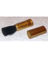 Vintage Ladies Brass Tube Case Retractable Cosmetic Make Up Brush - $10.90 CAD