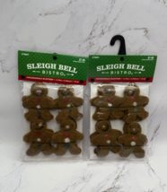 Gingerbread Scatters Christmas Decor Sleigh Bell Bistro Lot of 2 - 24 Total NEW - £11.43 GBP