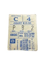 1973 New York Knicks Phoenix Suns Basketball Ticket Dec 11 DeBusschere 28 points - £16.78 GBP