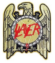 Slayer Golden Eagle  Iron On Embroidered Patch 3&quot;X 4&quot; - $7.99