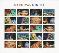 2024 73c Forever Carnival Nights, Sheet of 20 Scott 5855-5864 Mint F/VF NH - $21.94