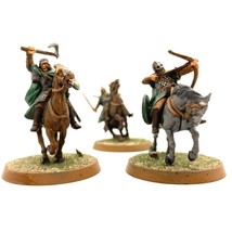 Riders of Rohan 3 Painted Miniatures Human Fighter Mounted Middle-Earth - $105.00