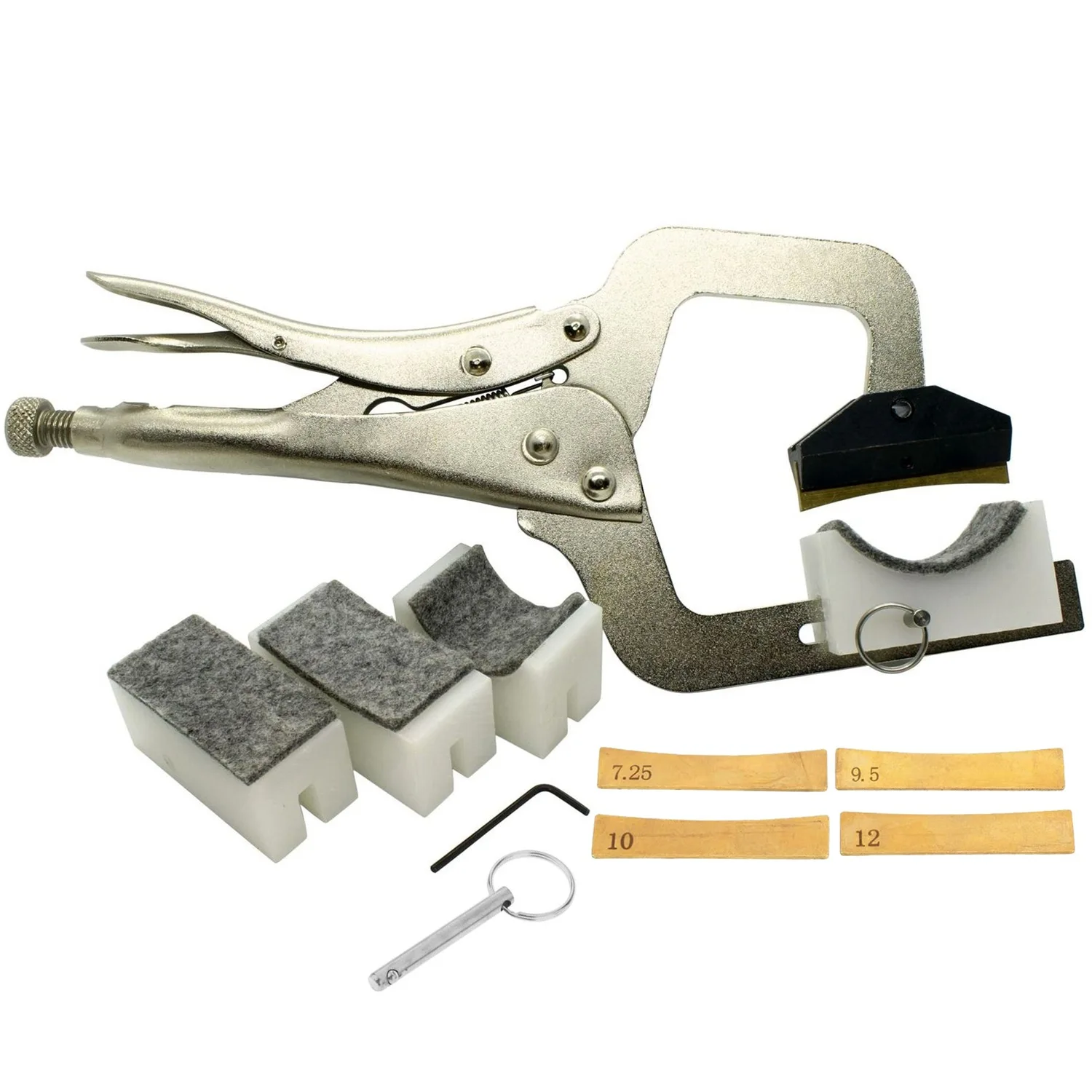 Fingerboard Handheld Fret Press Insert Tool With 9 Radius Inserts Guitar Luthier - £127.91 GBP+