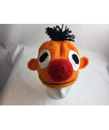 Handmade Knit Ernie Beanie One Size Youth/ Adult Hat Cap Sesame Street  - $23.74