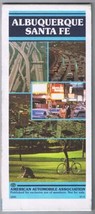 AAA Road Map Albuquerque Santa Fe New Mexico 1991 - £5.94 GBP