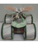 Brown and Green Woodland Theme Baby Shower Four Wheeler Diaper Cake Cent... - $82.80