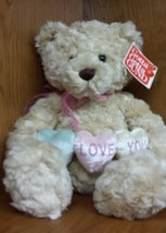 Gund 21&quot; Plush &quot;Candy Hearts&quot; Bear Holds String of Hearts That Say &quot;I Love You&quot; - $59.00