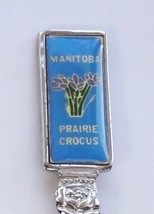Collector Souvenir Spoon Canada Manitoba Arborg Prairie Crocus Emblem - $4.99