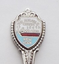 Collector Souvenir Spoon USA New York Ausable Chasm Rafting Cloisonne Emblem - £3.91 GBP