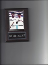 Hank Aaron &amp; Willie Mays Plaque Baseball Atlanta Braves San Francisco Giants Mlb - £3.14 GBP