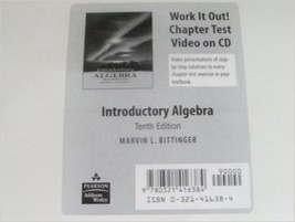 Introductory Algebra Marvin L Bittinger - $19.00