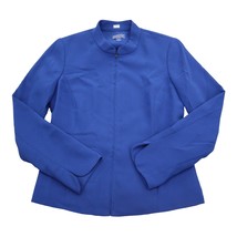 Pendelton Jacket Womens 2 Petite Blue full zip LS standup collar - $29.68