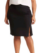 T TAHARI Womens 3X Ponte Skirt Black Modal Chic Slit Knee-Length Plus Si... - $17.62 CAD