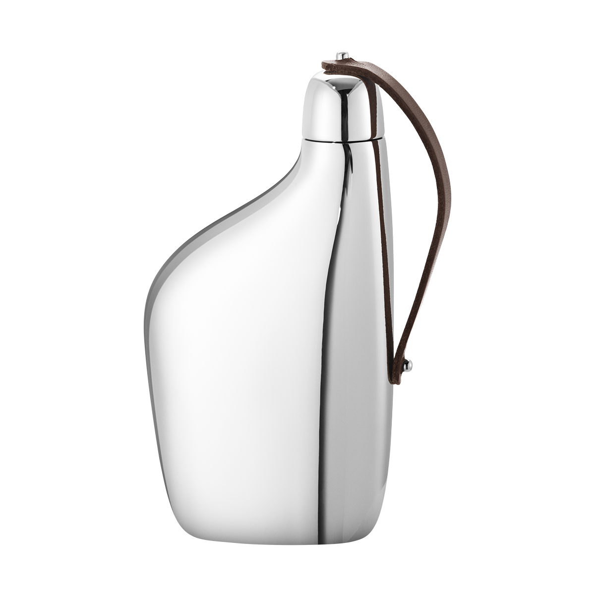 Sky by Georg Jensen Stainless Steel with Leather Hip Flask - New - £69.61 GBP