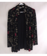 Shego&#39;s Women&#39;s Oriental Design Long Sleeve Open Front Shawl Shirt Size ... - $22.28 CAD