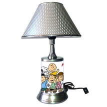 Peanuts Comic Strip Lamp with  chrome finish shade, Charlie Brown, Snoopy - £34.51 GBP