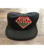 Vintage 70&#39;s GTO Black Snapback Hat Cap One Size - $37.18