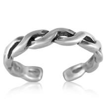 Modern Twist Braid Sterling Silver Toe Ring - £13.59 GBP