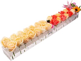 Loywree 2 Pack Rectangular Floral Centerpiece For Dining Table - 32.2 Inches - £35.12 GBP