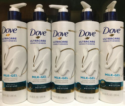 Lot Of 5 Dove UltraCare Milk Gel Hair Conditioner Balance + Moisture 10oz - £41.27 GBP