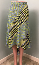 NWT Women&#39;s Laundry By Shelli Segal Mixed-Print Hi-Lo Midi Skirt Size 14 - £31.06 GBP