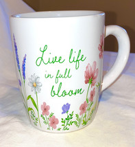 LIVE LIFE IN FULL BLOOM Coffee or Cocoa Mug   FLOWERS SPRINGTIME NEW - $11.59