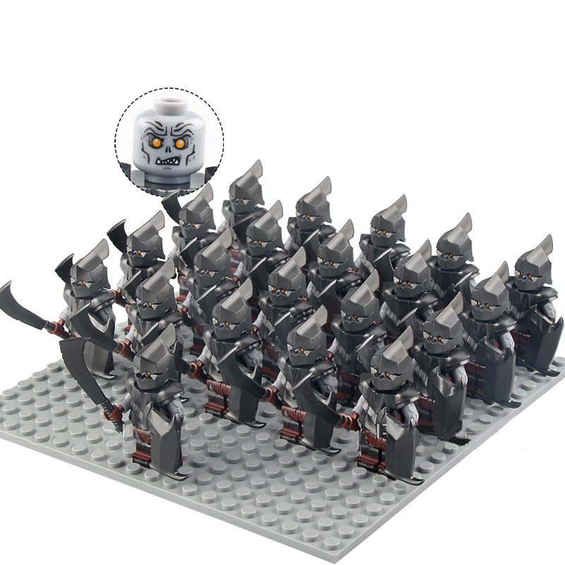 21pcs Lord of the Rings Gundabad Orcs Machete Infantry Army Minifigure Toys