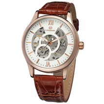 Foreign Trade Jaragar/Forsining Watch Hollow Manual Mechanical Watch Belt Watch - £35.17 GBP