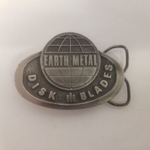 Vintage Spec Cast IH Earth Metal Disk Blades 3&quot; Belt Buckle, Nice Shape - £15.78 GBP