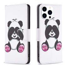 iPhone 15 Pro Colored Drawing Panda Flip Leather Phone Case - £18.04 GBP