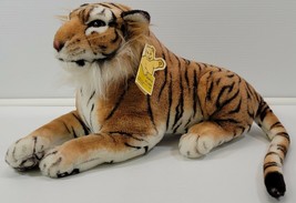 N) Realistic Goffa Plush Stuffed Animal Tiger 18&quot; Long - £19.46 GBP