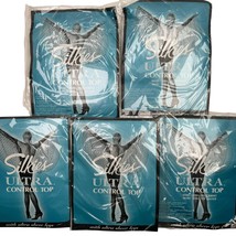 Silkies Ultra Control Top Pantyhose M Honey Beige Lot 30202 Vintage Lot Of 5 - $24.29