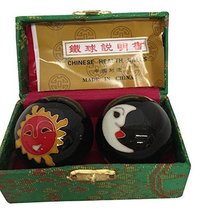 THY ARTS Baoding Balls Chinese Health Massage Exercise Stress Balls -Bla... - £6.60 GBP