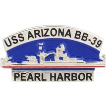 U.S. Navy USS Arizona BB-39 Pearl Harbor Pin 1&quot; - £7.47 GBP